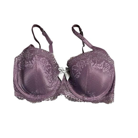 DKNY Purple Lace Bra Size 34D Underwire and Padding NWT - Picture 1 of 4